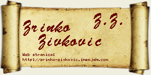 Zrinko Živković vizit kartica